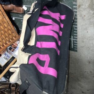 Pink Victoria’s Secret Black and Pink Duffle stroller Bag